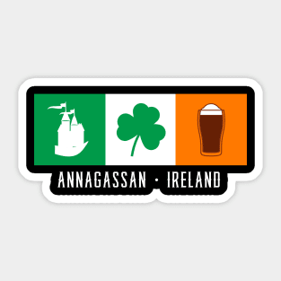 Irish Flag - Annagassan Ireland, Gaelic Sticker